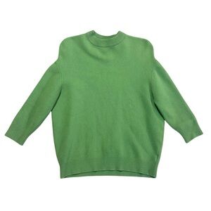 Tibi Airy Extrafine Wool Circular Origami Pullover Powdery Green Sz XXS/XS